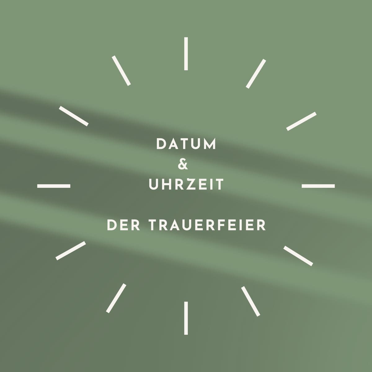 datum & uhrzeit der trauerfeier